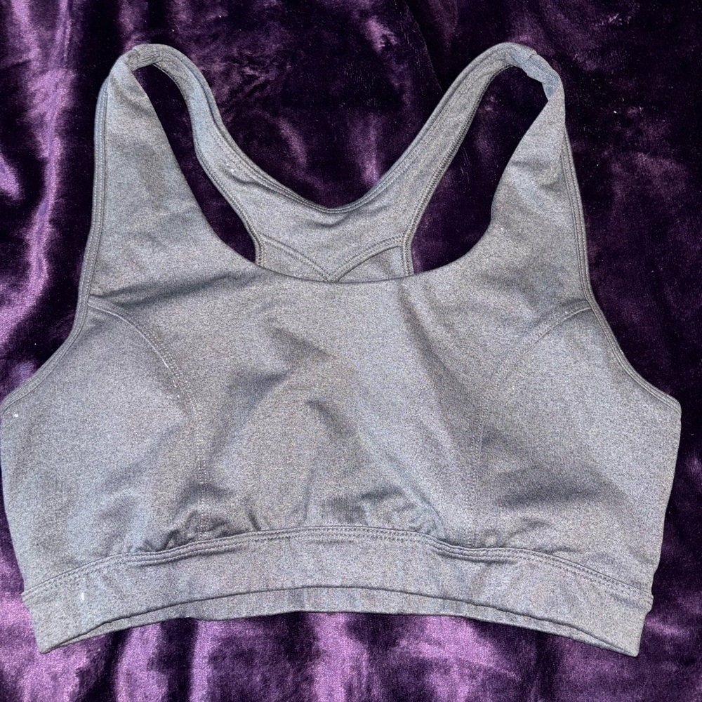 Tek Gear Gray Sports Bra with Racerback Design